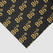 Black, Faux Gold 86th (86th) Event Tissuepapier (Detail)