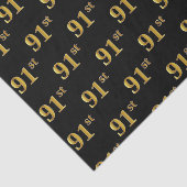 Black, Faux Gold 91st (negennegentig-eerste) event Tissuepapier (Detail)