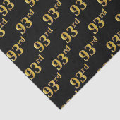 Black, Faux Gold 93rd (negenenennegentig) event Tissuepapier (Detail)