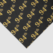 Black, Faux Gold 94th (negenennegentig vierde) eve Tissuepapier (Detail)