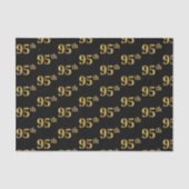 Black, Faux Gold 95th (negenenvijftig) event Tissuepapier (Voorkant)