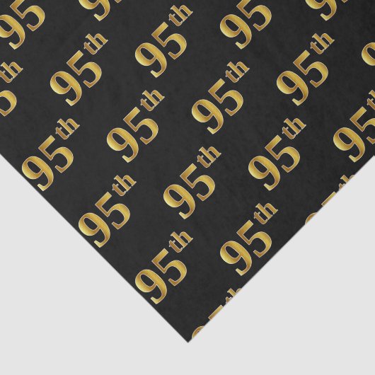 Black, Faux Gold 95th (negenenvijftig) event Tissuepapier (Detail)