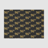 Black, Faux Gold 96th (96th) Event Tissuepapier (Voorkant)