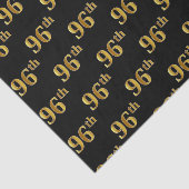 Black, Faux Gold 96th (96th) Event Tissuepapier (Detail)