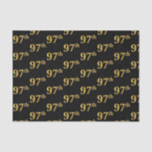 Black, Faux Gold 97th (97th) Event Tissuepapier (Voorkant)