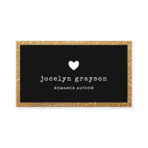 Black Faux Gold Glitter-Romance Auteur