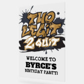 Black Faux Gold Two Legit 2 Quit Welcome Acryl Bord (Hoek)