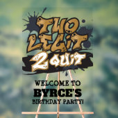 Black Faux Gold Two Legit 2 Quit Welcome Acryl Bord (Neutraal)