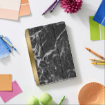 Black Faux Marble Gold Accent iPad Pro Cover<br><div class="desc">Koel een zwarte en grijze smelttextuur met een gouden accent.</div>