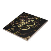 Black Faux Rusted Gold-patroonkeramische Tegel Tegeltje (Zijkant)