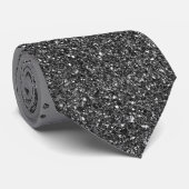 Black Faux Sparkles Wedding Stropdas (Opgerold)