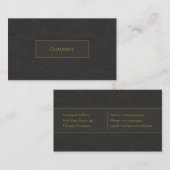 Black Faux Visitekaartje (Voorkant / Achterkant)
