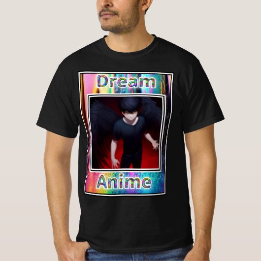 Black Feather Dream Anime T-shirt (Voorkant)