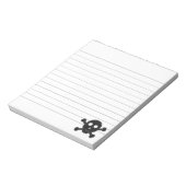 Black Felt Skull Lined Notitieblok (Linkerzijde)