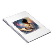 Black Female Writing in a Journal Notitieboek (Rechterzijde)