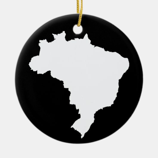 Black Festive Brazilië op Emporio Moffa Keramisch Ornament (Voorkant)