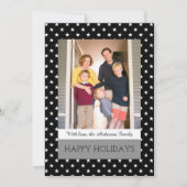 Black Festive Stars Holiday Photo Flat Kaart (Voorkant)