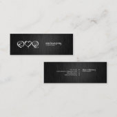 Black FIber Elegant Graphic Designer Visitekaartje (Voorkant / Achterkant)