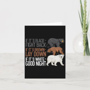 Black Fight Brown Down White Good Night Funny Beer Kaart