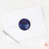 Black Fighting Rooster Sticker (Envelop)