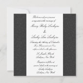 Black Filigree Invitation Kaart (Voorkant)