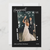 Black Film Happy New Year Photo Simple (Voorkant)