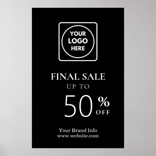 Black Final Sale Poster | Winkelkorting Zakelijk (Voorkant)