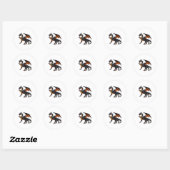 Black Fire Dragon-Sticker Ronde Sticker (Vel)