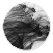 Black Fire I Ceramic Knob. by Artist C.L. Bruin Keramische Knop (Voorkant)