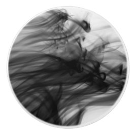 Black Fire I Ceramic Knob. by Artist C.L. Bruin Keramische Knop