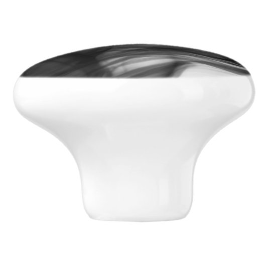 Black Fire I Ceramic Knob. by Artist C.L. Bruin Keramische Knop (Zijkant)