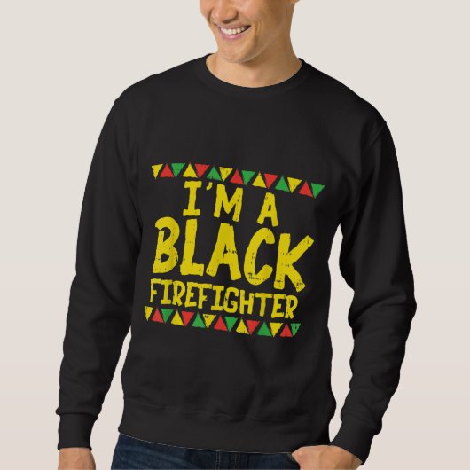 Black Firefighter Firemen Kente African American P Trui (Voorkant)
