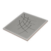 Black Firefly Trails op grijs Tegeltje (Zijkant)