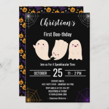 Black First Boo-thday Custom Halloween Birthday