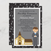 Black First CommunBoy by Church Kaart (Voorkant / Achterkant)