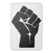 Black Fist Raised — Resistance Protest Badmat (Voorkant Verticaal)