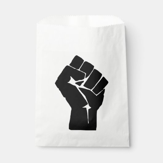 Black Fist Raised — Resistance Protest Bedankzakje (Voorkant)