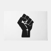 Black Fist Raised — Resistance Protest Deurmat (Voorkant)