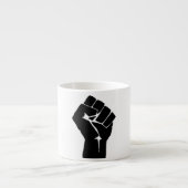 Black Fist Raised — Resistance Protest Espresso Kop (Voorkant)