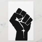 Black Fist Raised — Resistance Protest Flyer (Voorkant)