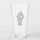 Black Fist Raised — Resistance Protest Glas (Achterkant)