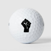 Black Fist Raised — Resistance Protest Golfballen (Voorkant)