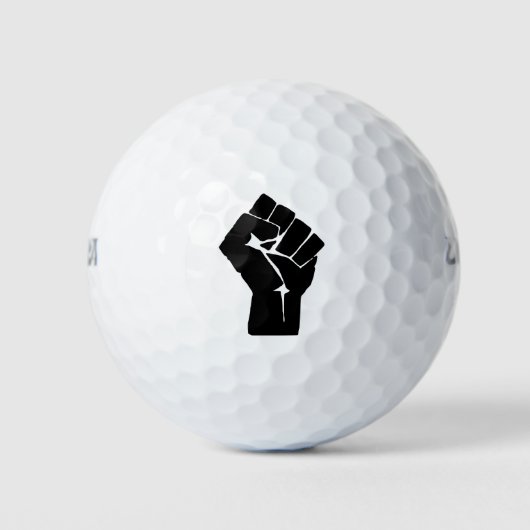 Black Fist Raised — Resistance Protest Golfballen (Voorkant)