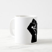 Black Fist Raised — Resistance Protest Koffiemok (Voorkant links)