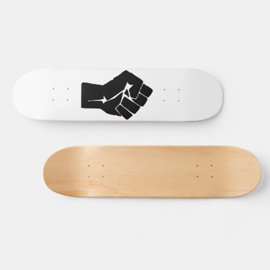 Black Fist Raised — Resistance Protest Persoonlijk Skateboard (Horizontaal)