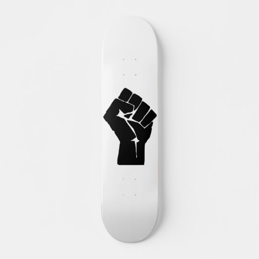 Black Fist Raised — Resistance Protest Persoonlijk Skateboard (Voorkant)