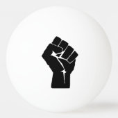 Black Fist Raised — Resistance Protest Pingpongbal (Voorkant)