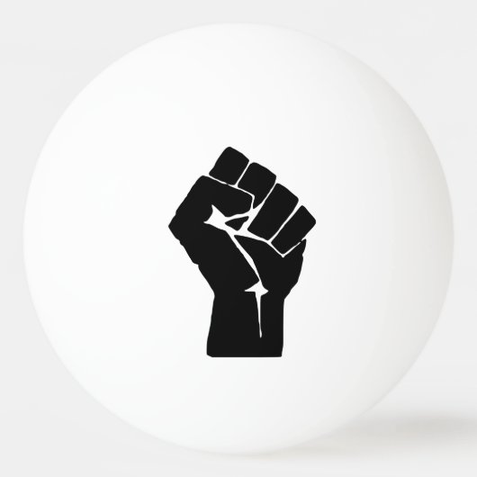 Black Fist Raised — Resistance Protest Pingpongbal (Voorkant)