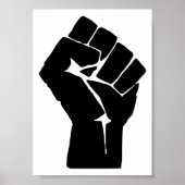 Black Fist Raised — Resistance Protest Poster (Voorkant)