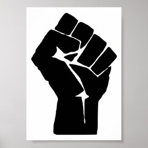 Black Fist Raised — Resistance Protest Poster